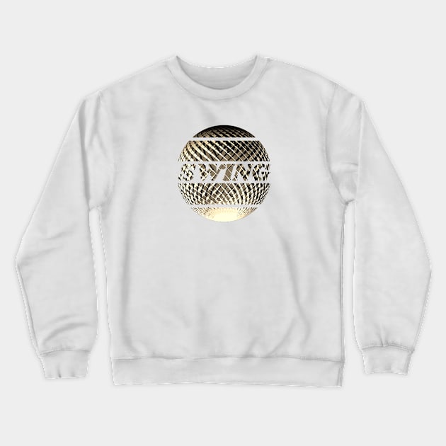 Golden disco ball with the inscription "Swing". Crewneck Sweatshirt by Bailamor